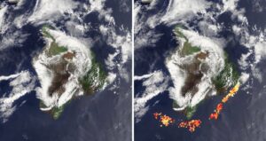 Imagens de satélite da NASA sugerem que o vulcão do Havaí está vazando gás tóxico

