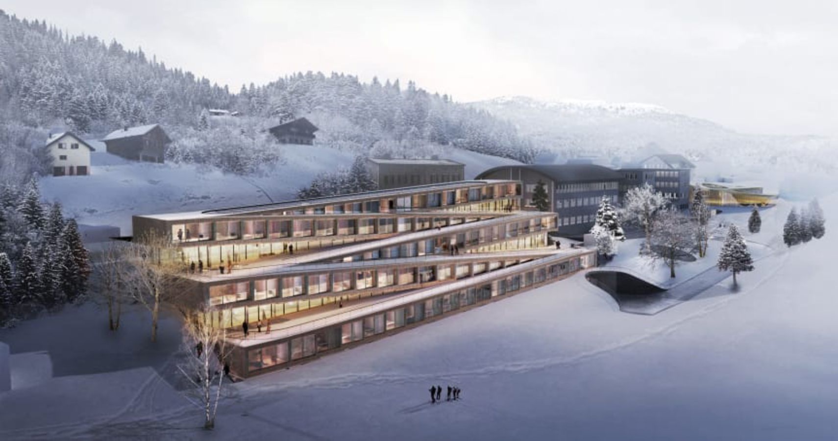 Novo hotel suico revela planos de uma pista de esqui