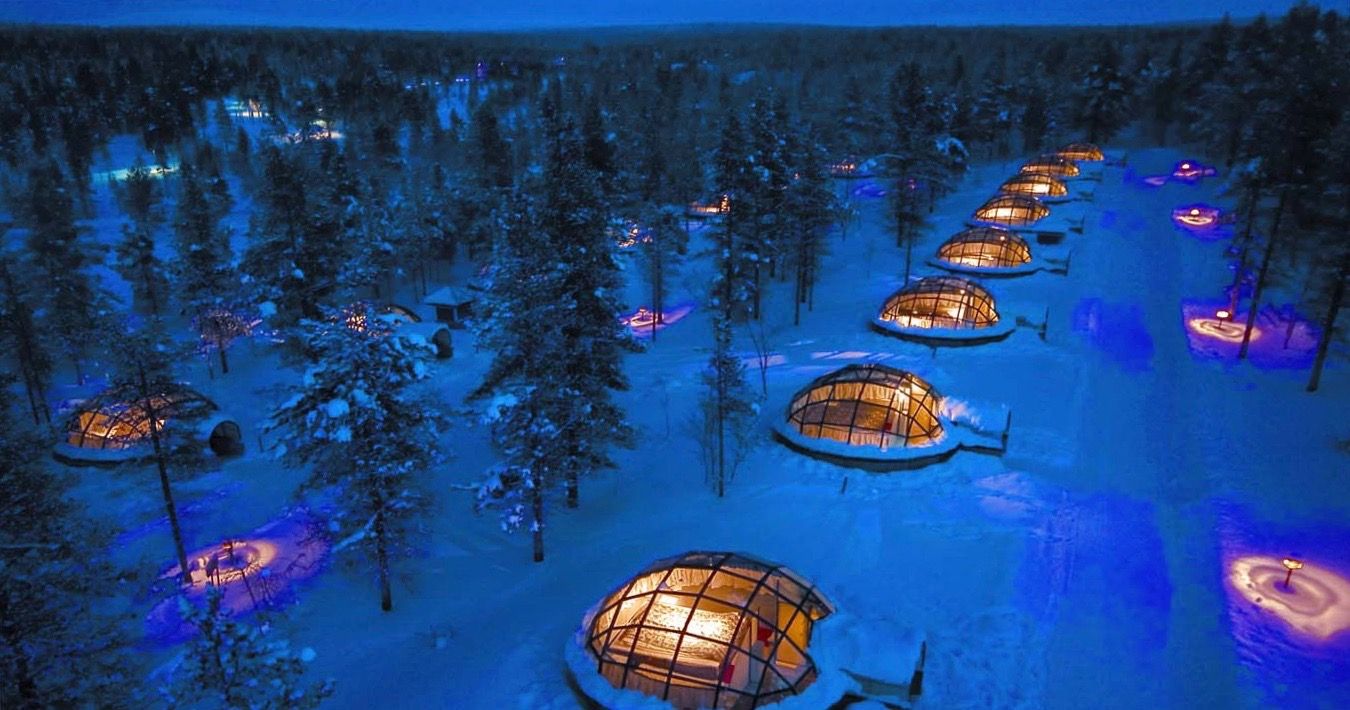 Os viajantes podem desfrutar de uma noite em um iglu